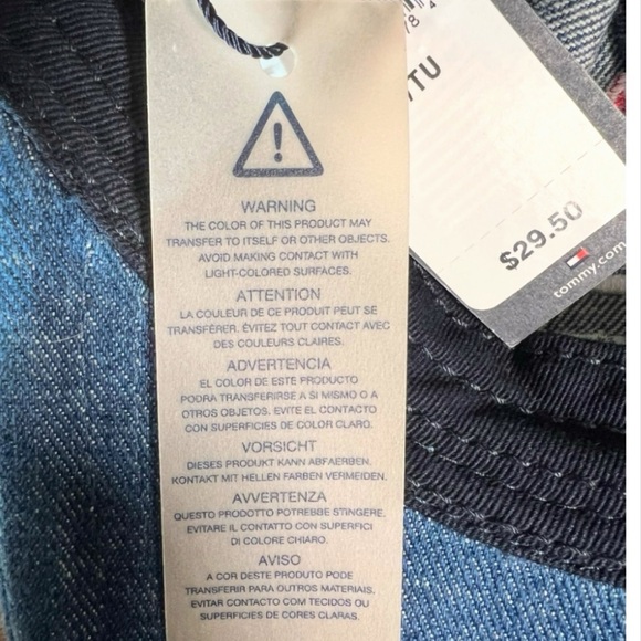 NWT Tommy Hilfiger Denim Baseball Cap Hat Embroidered Logo OS/TU - Picture 7 of 12